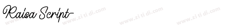 Raisa Script字体转换